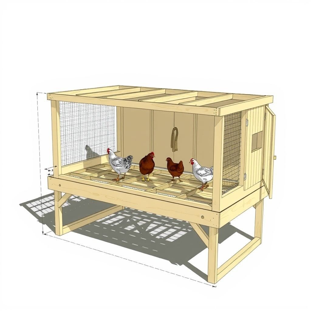 Chicken roost design.